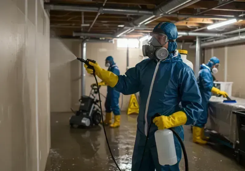 Basement Sanitization and Antimicrobial Treatment process in Crawfordville, FL