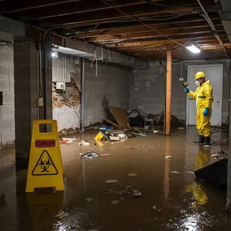 Flooded Basement Electrical Hazard in Crawfordville, FL Property